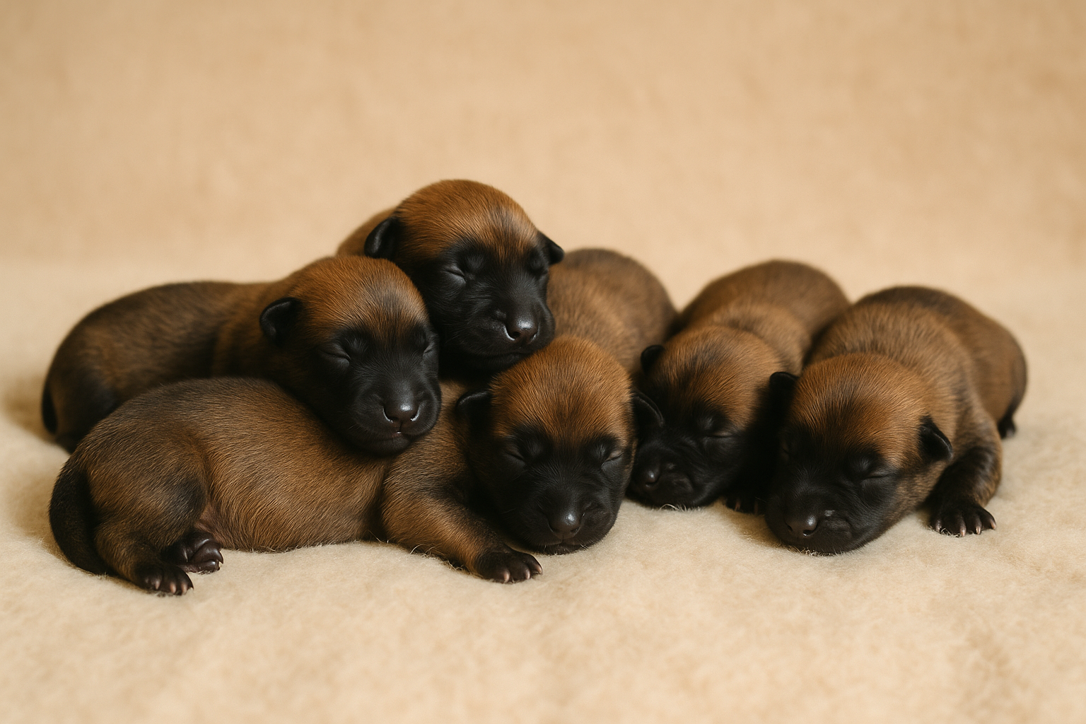 Image ia de portée de chiots à venir